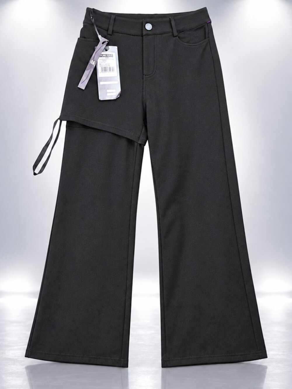 Punk Rave Black Flare Layered Shorts Over Pants NWT Goth Free Size
